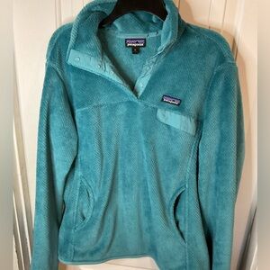 Patagonia Blue Snap-T Fleece pullover women xl like new